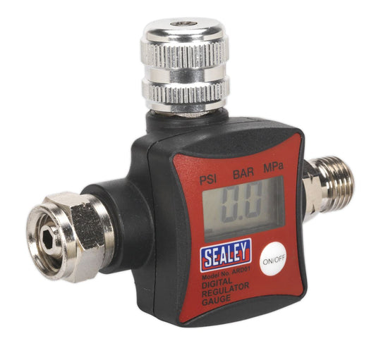 Sealey Spray Gun Digital Pressure Regulator Gauge psi bar kg/cm² or KPa - ARD01