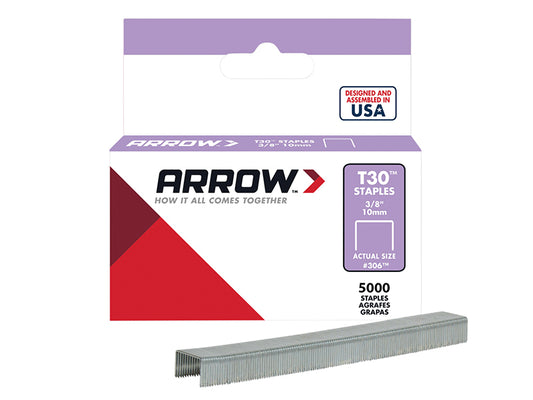 Arrow T30 Staples 306IP 10mm (3/8in) (Box 5000) ARR306IP