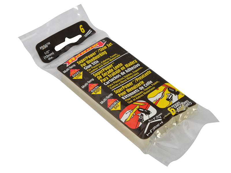 Arrow SS6 Slow Set Glue Stix 12 x 102mm (Pack 6) ARRSS6