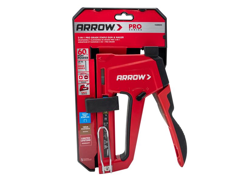 Arrow T50 2 in 1 Staple Gun Bottom Load Magazine Viewing Window ARRT50RED2