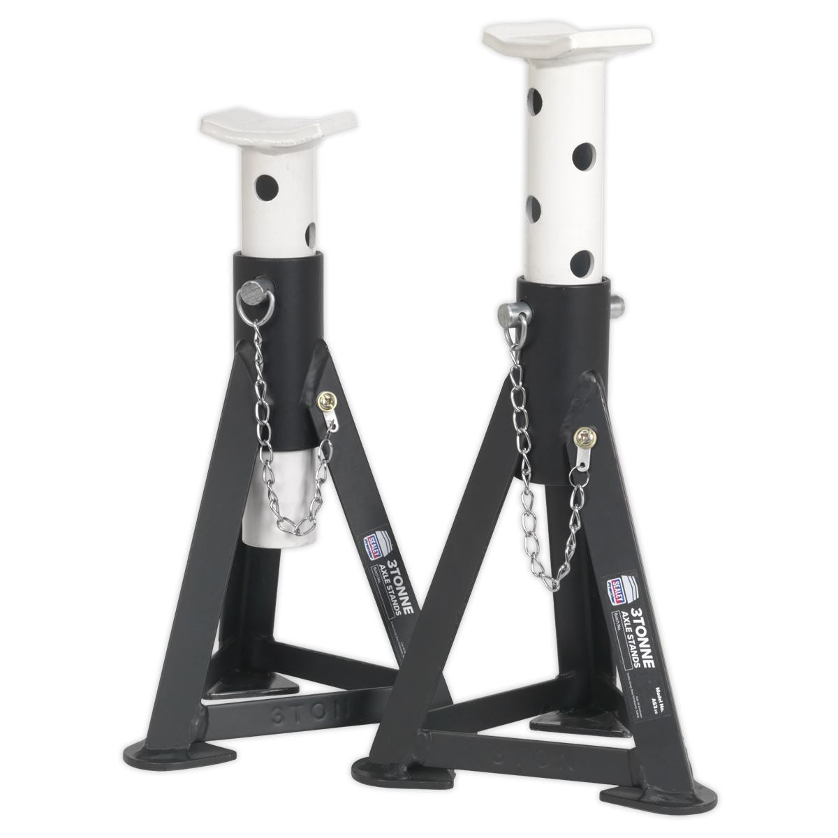 Sealey Axle Stands (Pair) 3 Tonne Capacity per Stand - White AS3
