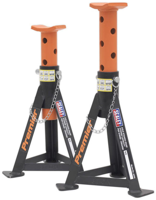 Sealey Axle Stands (Pair) 3 Tonne Capacity per Stand - Orange AS3O