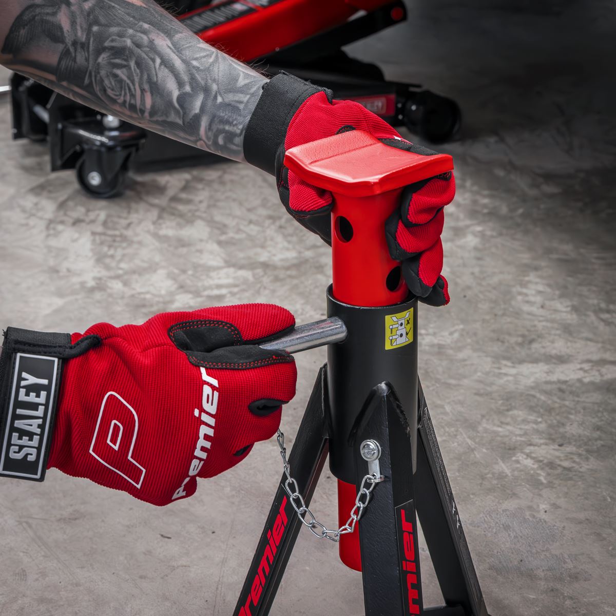 Sealey Axle Stands (Pair) 3 Tonne Capacity per Stand - Red AS3R