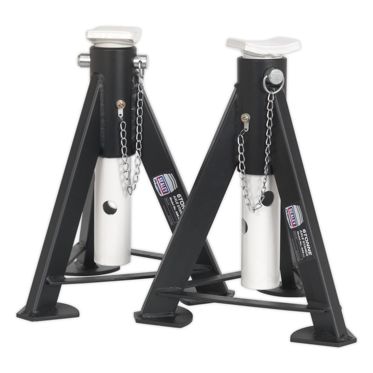 Sealey Axle Stands (Pair) 6 Tonne Capacity per Stand - White AS6