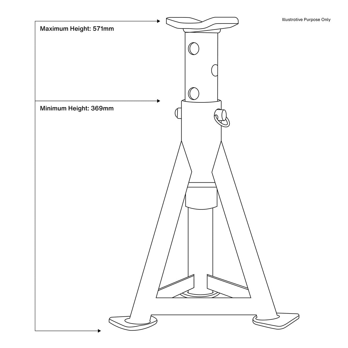 Sealey Axle Stands (Pair) 6 Tonne Capacity per Stand - Green AS6G