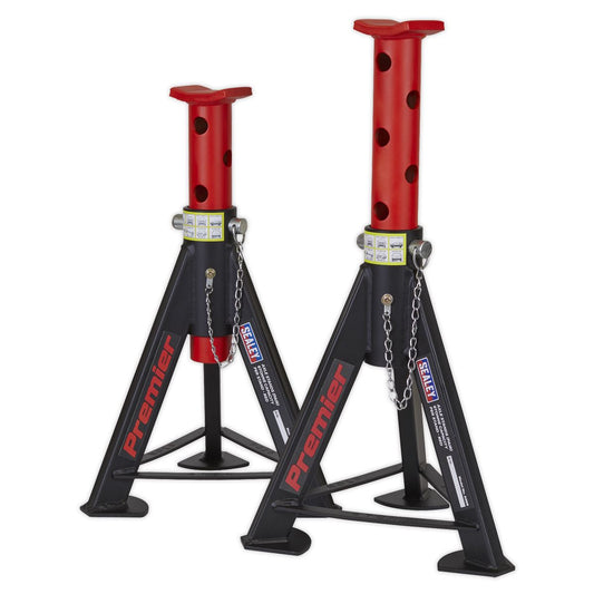 Sealey Axle Stands (Pair) 6 Tonne Capacity per Stand - Red AS6R