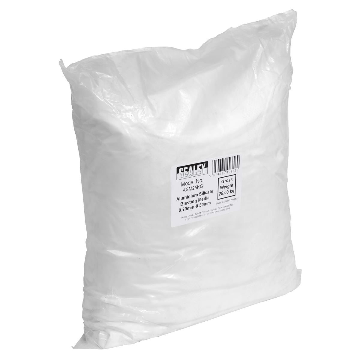 Sealey Aluminium Silicate Shot Blasting Media 0.20mm-0.50mm 25Kg ASM25KG
