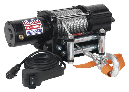 Sealey ATV/Quad Recovery Winch 2040kg (4500lb) Line Pull 12V ATV2040