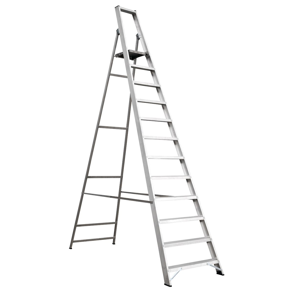 Sealey Aluminium Step Ladder 12-Tread Industrial BS 2037/1 AXL12