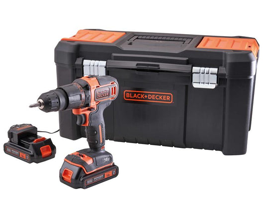 BLACK + DECKER Combi Drill 18V 2 x 1.5Ah Li-ion Kit B/DBCD700S2