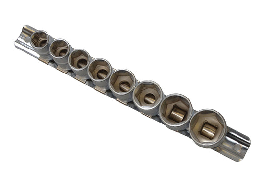 BlueSpot Metric 3/8in Drive Socket Set on Rail 8 Piece single Hex B/S01524