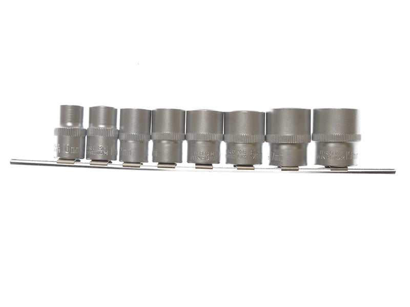 BlueSpot Metric 3/8in Drive Socket Set on Rail 8 Piece single Hex B/S01524