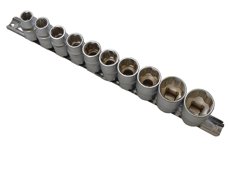 BlueSpot Metric 1/2in Drive Standard Socket Set 10 Piece Single Hex B/S01526