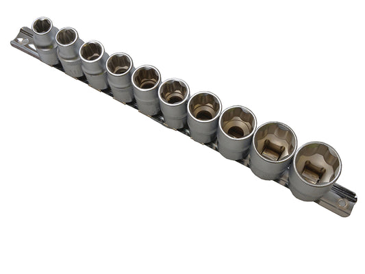 BlueSpot Metric 1/2in Drive Standard Socket Set 10 Piece Single Hex B/S01526