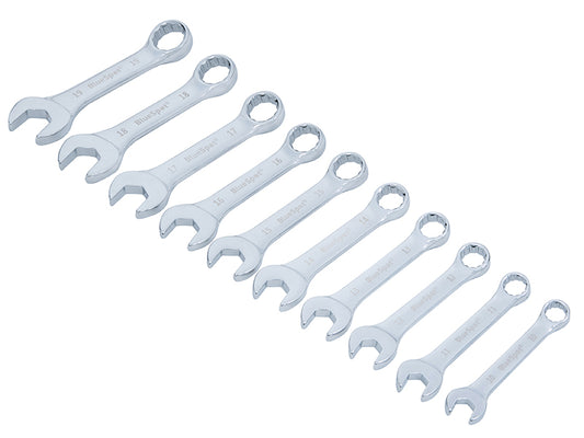 BlueSpot Tools Stubby Combination Spanner Set, 10 Piece B/S04110