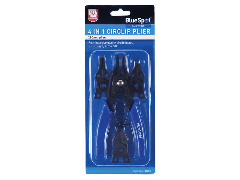 BlueSpot Tools 4-in-1 Circlip Pliers B/S08701