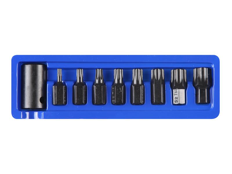 BlueSpot 1/2in Impact TORX Bit Set 9 Piece T30 To T70 B/S1498