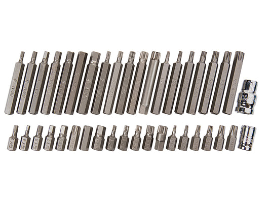 BlueSpot Tools Mixed Hex Spline & TORX Bit Set, 40 Piece B/S1517