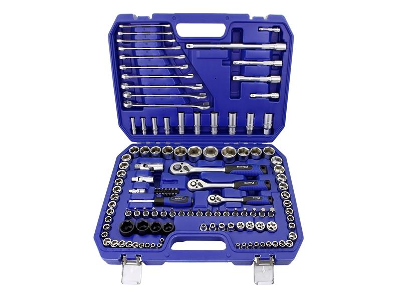 BlueSpot Metric Imperial Socket Set 1/2in 3/8in & 1/4in 120 Pieces B/S1583
