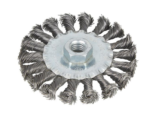 BlueSpot Tools Flat Twist Knot Wire Wheel 100mm M14 X 2 Fitting B/S19217