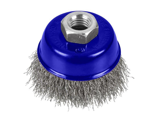 BlueSpot Tools Steel Wire Cup Brush 65mm M14 X 2 Fitting Max 12500 RPM B/S19219