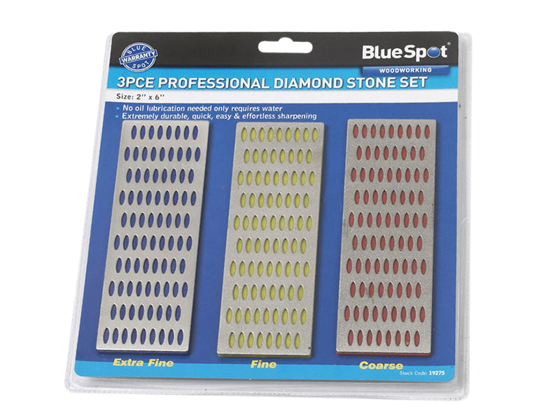 BlueSpot Tools Diamond Stone Set of 3 2 x 6in B/S19275