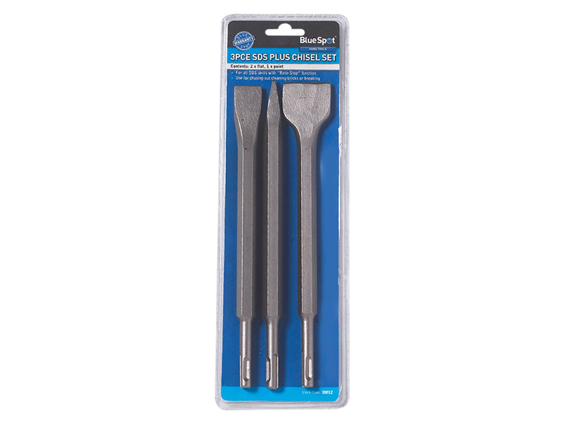 BlueSpot Tools SDS Plus Chisel Set, 3 Piece B/S20012