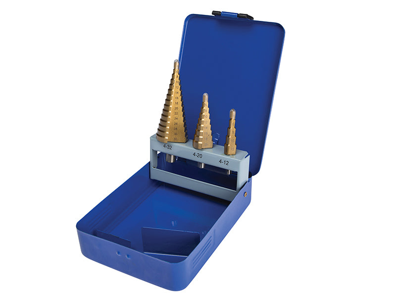 BlueSpot Tools Step Drill Set 4-32mm 3 Piece B/S20504