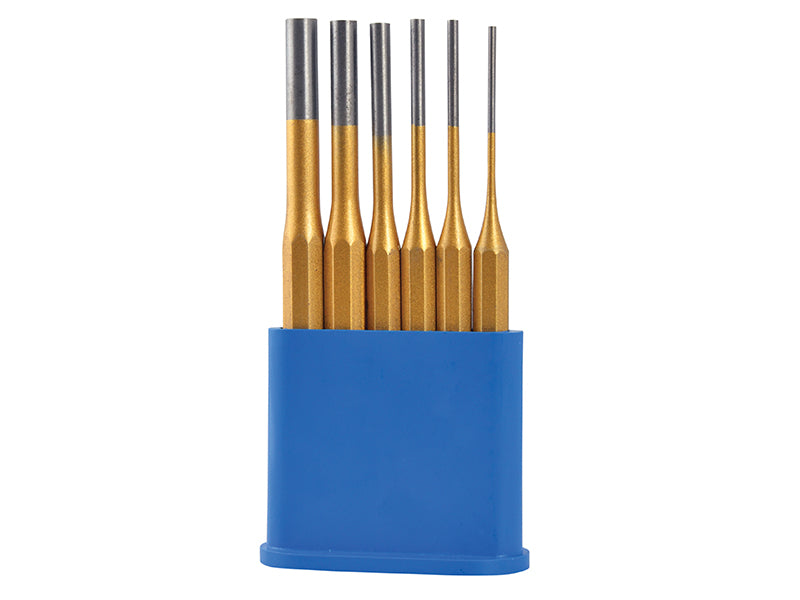 BlueSpot Tools Gold Pin Punch Set 6 Piece B/S22449
