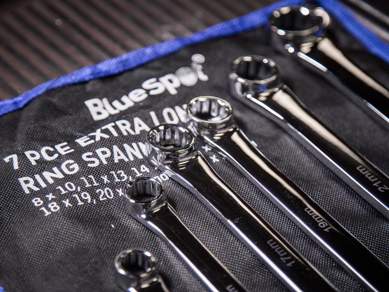 BlueSpot Tools Extra Long Ring Spanner Set, 7 Piece B/S4305