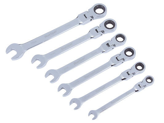 BlueSpot Tools Flexible Head Ratchet Set, 6 Piece B/S4312