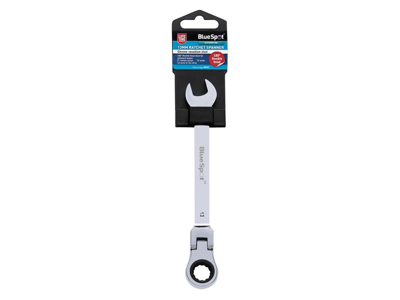 BlueSpot Tools 180° Flexible Head Ratchet Spanner 13mm B/S5107