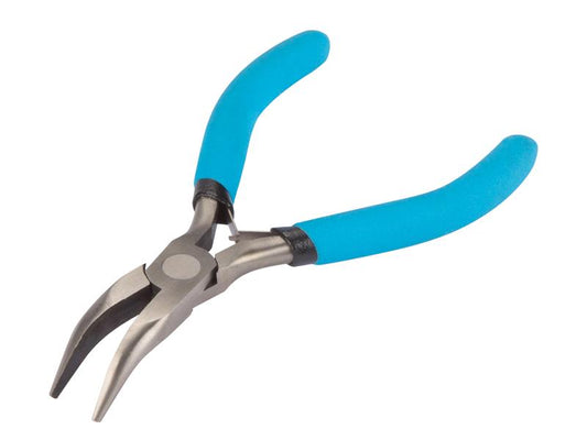 BlueSpot Soft Grip Mini Bent Nose Pliers Double Return Leaf Springs B/S8505