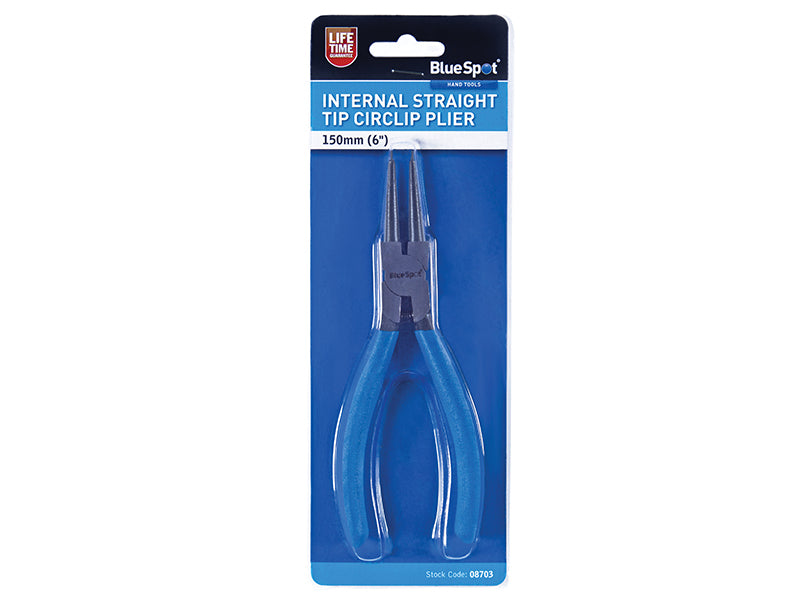 BlueSpot Tools Circlip Pliers Internal Straight 150mm (6in) B/S8703