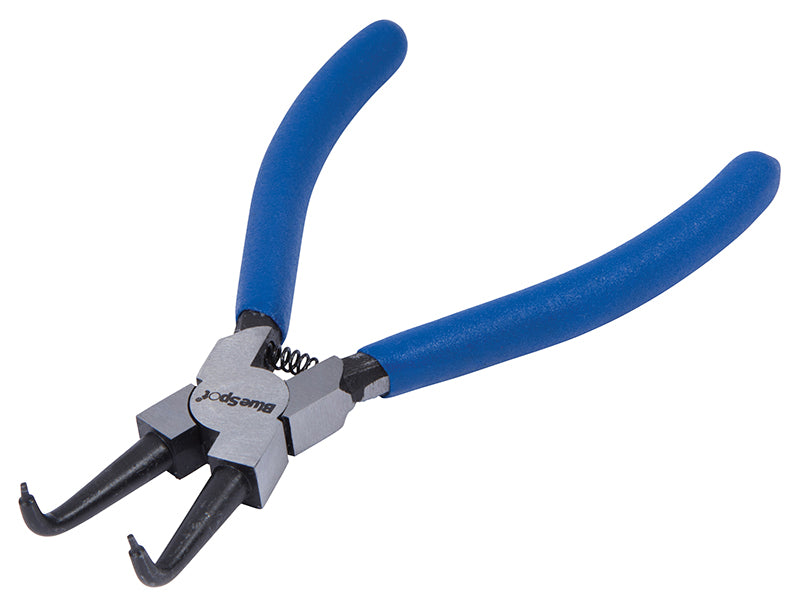 BlueSpot Tools Circlip Pliers Internal Bent 90⁰ Tip 150mm (6in) B/S8705
