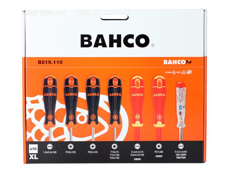 Bahco B219.110 BAHCOFIT XL Screwdriver Set, 10 Piece BAH219110