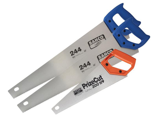 2 x 244 22in Handsaws + 1 x Toolbox Handsaw 350mm (14in) by Bahco BAH24422300