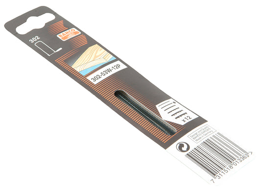 Bahco 302-53W-12P Fret Saw Blades for Wood 130mm (5in) (Pack of 12) BAH30253W