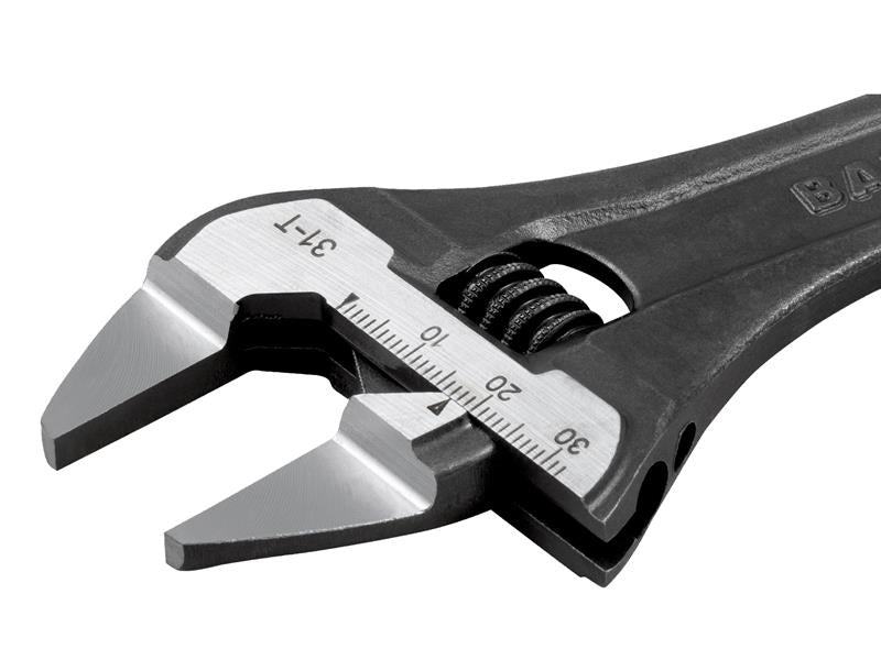 Bahco 200mm Thin Jaw Adjustable Spanner with Serrated Pipe Jaws BAH31T