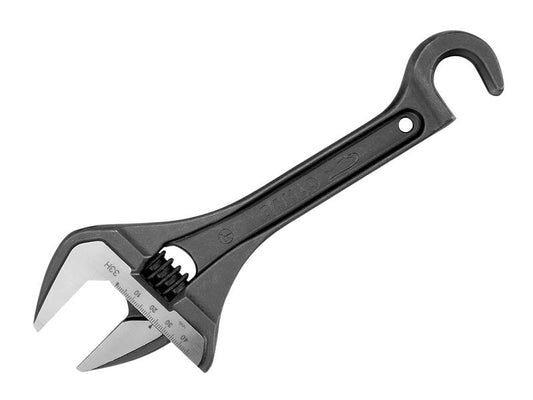 Bahco Wide Jaw Adjustable Wrench with Hook 254.5mm Jaw Capacity 46mm BAH33H