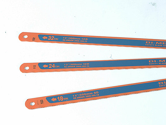 Bahco 3906 Sandflex Hacksaw Blades 300mm (12in) (8, 24 & 32 TPI) (Pack 3) BAH3906243P