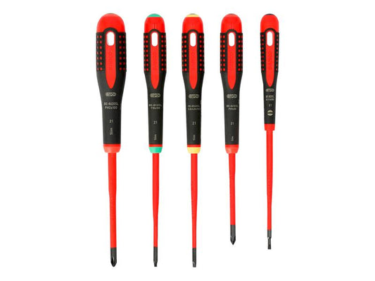 Bahco BE-9871SL ERGO™ Slim VDE Insulated Screwdriver Set, 5 Piece BAH9871SL