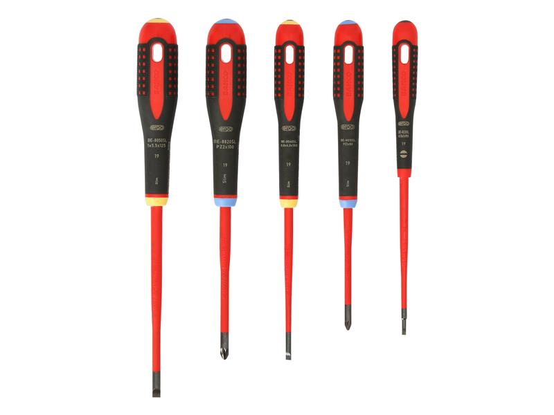 Bahco BE-9882SL ERGO™ Slim VDE Insulated Screwdriver Set, 5 Piece BAH9882SL