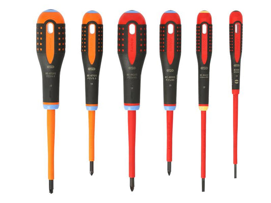 Bahco BE-9884S ERGO™ VDE Insulated Screwdriver Set, 6 Piece BAH9884S