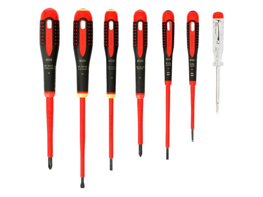 Bahco ERGO VDE Insulated Screwdriver Set 7 Piece Mixed Set BE-9887S
