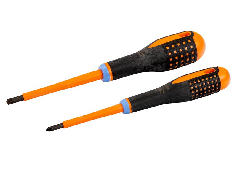 Bahco BE-9890S ERGO™ VDE Insulated Screwdriver Set, 2 Piece BAH9890S