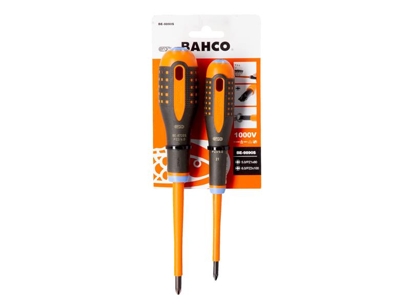 Bahco BE-9890S ERGO™ VDE Insulated Screwdriver Set, 2 Piece BAH9890S