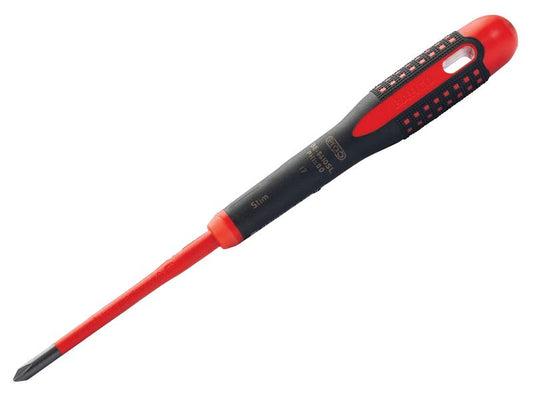 Bahco ERGO™ Slim VDE Insulated Phillips Screwdriver PH1 x 80mm BAHBE8610SL