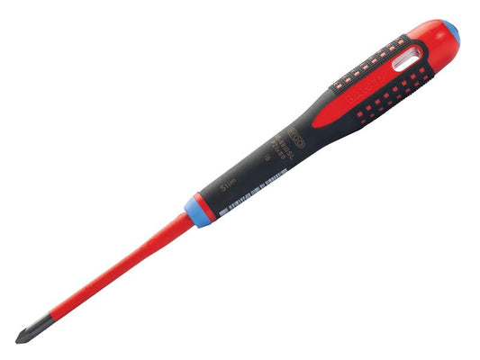 Bahco ERGO™ Slim VDE Insulated Pozidriv Screwdriver PZ1 x 80mm BAHBE8810SL