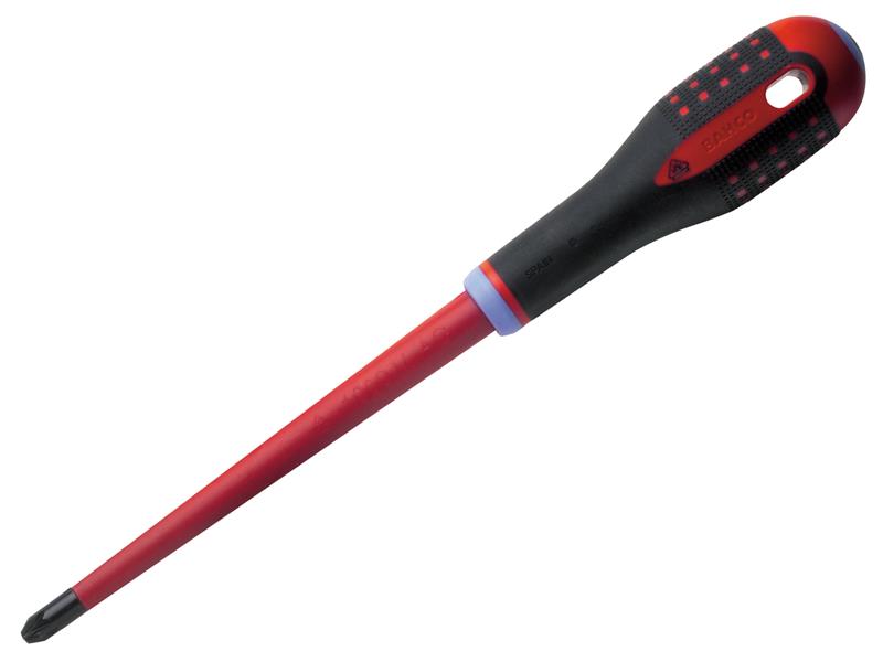 Bahco ERGO™ Slim VDE Insulated Pozidriv Screwdriver PZ2 x 80mm BAHBE8820SL